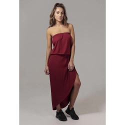 рокля,дамски,поли,и,рокли,urban,classics,vicoe,bandeau,dress,bordeaux,(red)