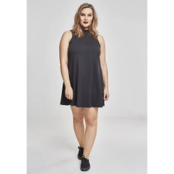 Рокля Urban classics A-Line sleeveless dress - Black (Black) рокля,дамски,поли,и,рокли,urban,classics,a,line,sleeveless,dress,black,(black)