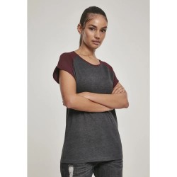 тениска,дамски,тениски,urban,classics,raglan,contract,short,sleeve,t,shirt,brown,red,(brown)