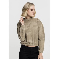 тениска,дамски,тениски,urban,classics,s,turtlene,crew,long,sleeve,high,neck,t,shirt,brown,(camouflage)