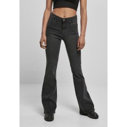 дънки,дамски,панталони,urban,classics,jeans,high,waist,flared,black