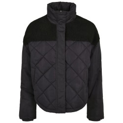 Яке Urban classics Diamond Quilt Puffer Oversized jacket - Black (Black) яке,дамски,якета,и,палта,urban,classics,diamond,quilt,puffer,oversized,jacket,black,(black)