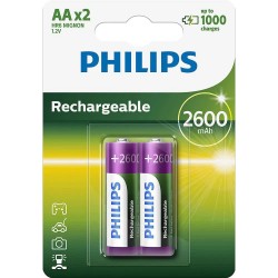 батерии,philips,rechargeable,batteries,r,6,pack,2,2600mah,black