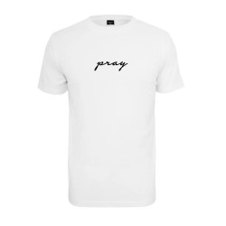 тениска,мъжки,тениски,mister,tee,pray,emb,t,shirt,white