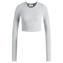 фланелка,с,дълъг,ръкав,дамски,топове,jack,&,jones,feline,rib,jjxx,long,sleeve,top,light,grey,melange,(grey)