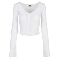 блуза,дамски,пуловери,дамски,плетени,дрехи,urban,classics,cropped,rib,sweater,white,(white)
