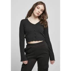 жилетка,дамски,пуловери,дамски,плетени,дрехи,urban,classics,cropped,rib,big,cardigan,black