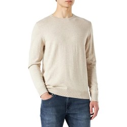 блуза,мъжки,пуловери,jack,&,jones,emil,knit,noos,sweater,white,(oatmeal)