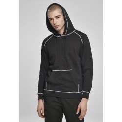 Суичър Urban classics Contrast Stitching hoodie - Black (Black) суичър,мъжки,пуловери,urban,classics,contrast,stitching,hoodie,black,(black)