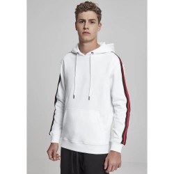 Блуза Urban classics Stripe Shoulder sweatshirt - White (White / Black / Red Flash) блуза,мъжки,пуловери,urban,classics,stripe,shoulder,sweatshirt,white,(white,black,red,flash)