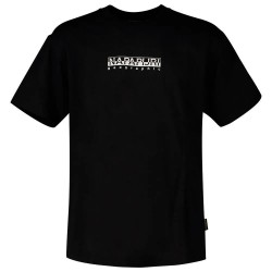 Тениска Napapijri S-Box 3 short sleeve T-shirt - Black (Black 041) тениска,мъжки,тениски,napapijri,s,box,3,short,sleeve,t,shirt,black,(black,041)