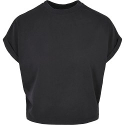 тениска,дамски,тениски,urban,classics,short,pigment,dye,découpé,short,sleeve,t,shirt,black,(black)