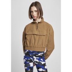 яке,дамски,якета,и,палта,urban,classics,cropped,crinkle,nylon,jacket,brown