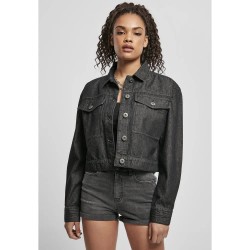 Яке Urban classics Short Oversized denim jacket - Grey (Dark Gray) яке,дамски,якета,и,палта,urban,classics,short,oversized,denim,jacket,grey,(dark,gray)