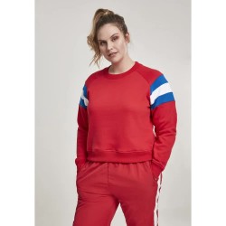 блуза,дамски,блузи,urban,classics,leeve,stripe,crew,big,sweatshirt,red,(red,flash,blue,fluo,white)