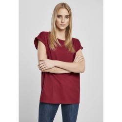 Тениска Urban classics Organic Extended Shoulder T-shirt - Red (Bordeaux) тениска,дамски,тениски,urban,classics,organic,extended,shoulder,t,shirt,red,(bordeaux)