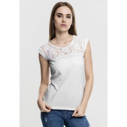 тениска,дамски,тениски,urban,classics,top,lace,sleeveless,t,shirt,white,(white)