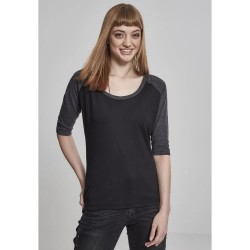тениска,дамски,тениски,urban,classics,raglan,big,long,sleeve,t,shirt,black,dark,brown,(black)