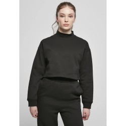 блуза,дамски,блузи,urban,classics,cropped,oversized,high,neck,crew,big,sweatshirt,black,(black)