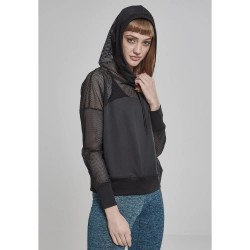 блуза,дамски,блузи,urban,classics,mesh,sweatshirt,black