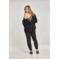 блуза,дамски,блузи,urban,classics,sweatshirt,back,lace,up,big,black