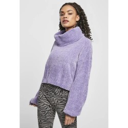блуза,дамски,блузи,urban,classics,turtleneck,chenille,big,sweatshirt,purple