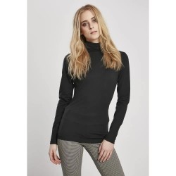 тениска,дамски,тениски,urban,classics,basic,long,sleeve,high,neck,t,shirt,black