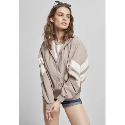 Блуза Urban classics Crinkle Batwing sweatshirt - Pink (Pink / White) блуза,дамски,блузи,urban,classics,crinkle,batwing,sweatshirt,pink,(pink,white)
