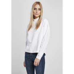 блуза,дамски,блузи,urban,classics,sweatshirt,oversized,high,neck,crew,big,white