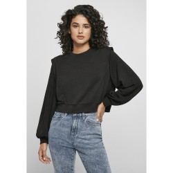 блуза,дамски,блузи,urban,classics,sweatshirt,round,neck,ded,shoulder,modal,terry,big,black