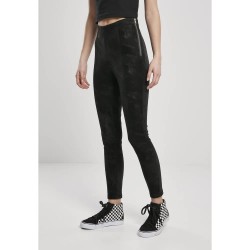 Панталони Urban classics Washed Faux Leather pants - Black (Black) панталони,дамски,панталони,urban,classics,washed,faux,leather,pants,black,(black)