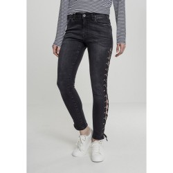 панталони,дамски,панталони,urban,classics,trousers,lace,up,black
