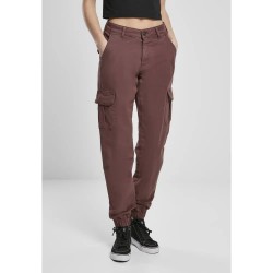 панталони,дамски,панталони,urban,classics,high,waist,cargo,pants,bordeaux,(red)