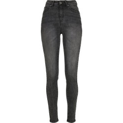 Дънки Urban classics TB2970 Skinny Fit high waist jeans - Grey (Dark Grey) дънки,мъжки,панталони,дамски,панталони,urban,classics,tb2970,skinny,fit,high,waist,jeans,grey,(dark,grey)