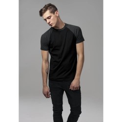 тениска,мъжки,тениски,urban,classics,raglan,contract,t,shirt,black,white,(black)