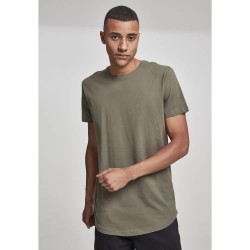 Тениска Urban classics Shaped Long T-shirt - Olive (Green) тениска,мъжки,тениски,urban,classics,shaped,long,t,shirt,olive,(green)
