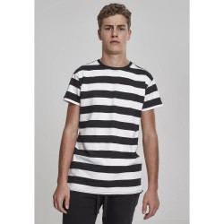 тениска,мъжки,тениски,urban,classics,urban,classic,blo,stripe,t,shirt,black,(black,white)