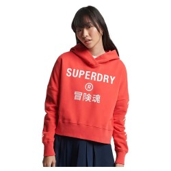 суичър,дамски,блузи,superdry,code,core,sport,crop,box,hoodie,orange,(hyper,fire,coral)