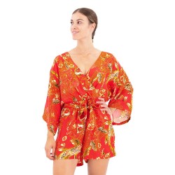 гащеризон,дамски,гащеризони,superdry,vintage,kimono,playsuit,orange