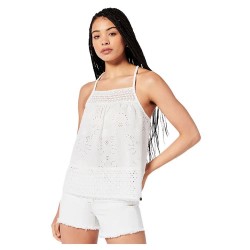 тениска,дамски,тениски,superdry,vintage,woven,lace,sleeveless,t,shirt,brilliant,white,(white)