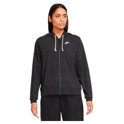 Блуза Nike Sportswear Gym Vintage full zip sweatshirt - Black (Black / White) блуза,дамски,блузи,nike,sportswear,gym,vintage,full,zip,sweatshirt,black,(black,white)