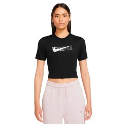 тениска,дамски,тениски,nike,sportswear,slim,crop,swoosh,short,sleeve,t,shirt,black