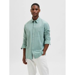 риза,с,дълъг,ръкав,мъжки,ризи,selected,regular,axel,seersucker,long,sleeve,shirt,granite,green,(grey)