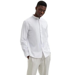 риза,с,дълъг,ръкав,мъжки,ризи,selected,regular,new,linen,china,long,sleeve,shirt,white,(white)