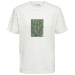 тениска,мъжки,тениски,selected,relaxed,rob,short,sleeve,t,shirt,bright,white,print,green,print,(white)