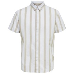 риза,с,къс,ръкав,мъжки,ризи,selected,slim,new,linen,classic,short,sleeve,shirt,incense,stripes,stripes,(white)