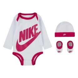Nike Futura Logo long sleeve set 3 units - White (White / Pink) детски,екипи,nike,futura,logo,long,sleeve,set,3,units,white,(white,pink)