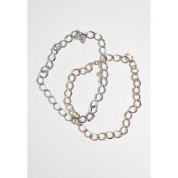 бижутерия,urban,classics,set,of,2,s,big,classic,necklace,yellow,(doré,argent)