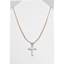 бижутерия,urban,classics,diamond,cross,necklace,yellow,(doré)