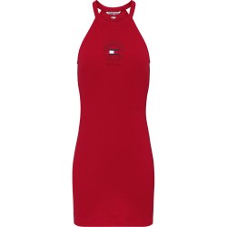 дамски,дънки,дамски,поли,и,рокли,tommy,jeans,timeless,circle,bodycon,sleeveless,dress,red
